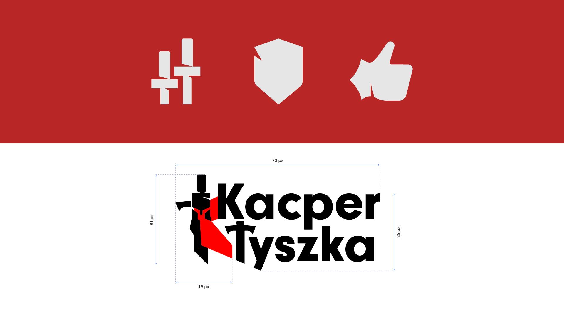 Ikony dla trenera personalnego Kacper Tyszka Trener personalny Zielonka i logo Logo Identyfikacja budowa marek od podstaw Marka trenera personalnego by Max Barszczewski Max Barszczewski