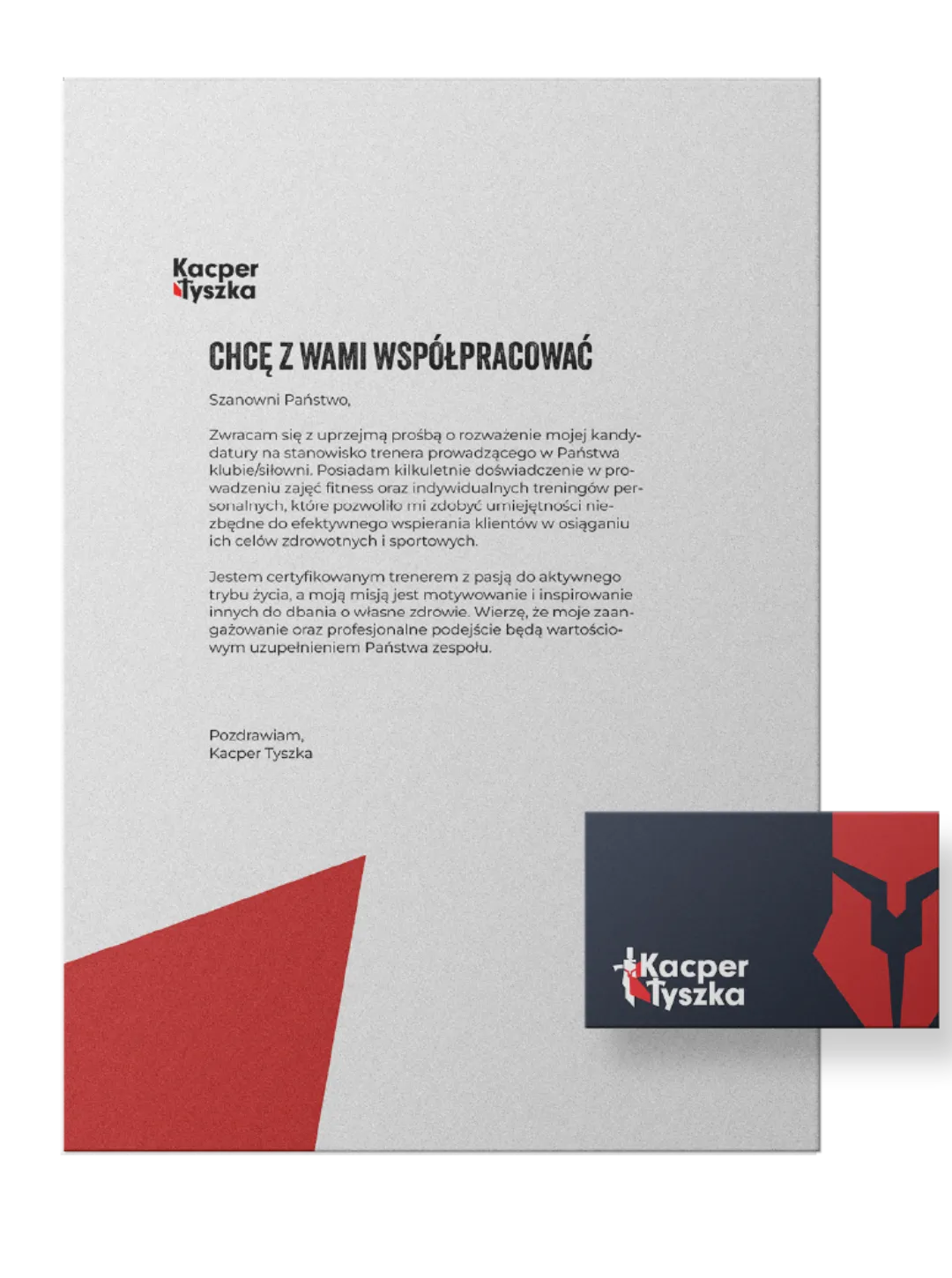 Kacper Tyszka Trener personalny logo Max Barszczewski