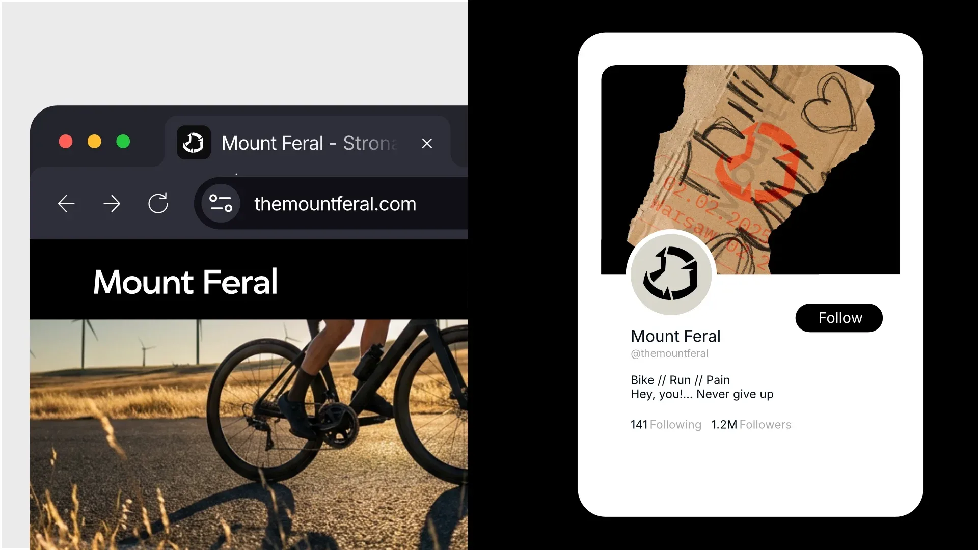 The mount feral Fajna marka kolarska Naming logo branding Max Barszczewski 3 Max Barszczewski